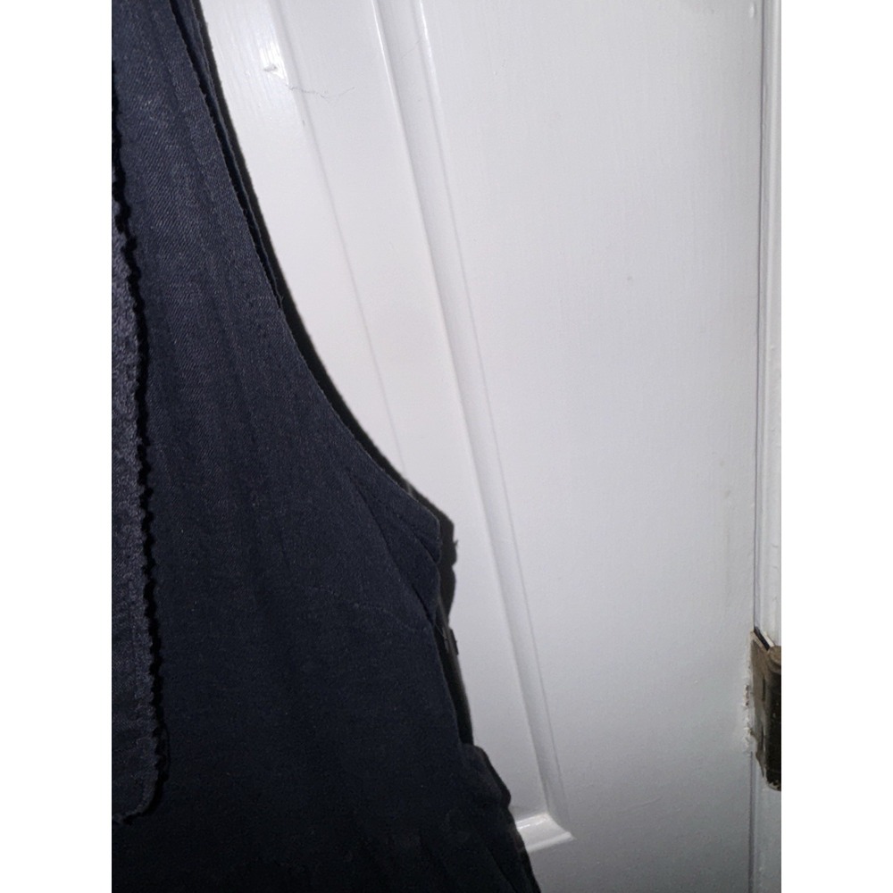 Free People Big Love Black Linen‎ Blend Wide Leg Jumpsuit Size Small Boho - Picture 4 of 6